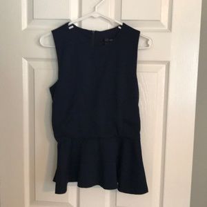 Women’s Aqua peplum tank top